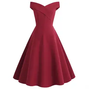 2022 Solid Color Vintage Evening Dress Vestidos De Coctel Cocktail Formal Women Dress