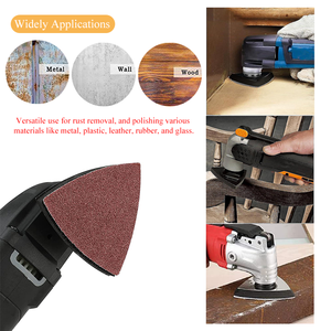 136 miếng điện dao động đa công cụ chà nhám Pad Kit Multitool giấy nhám cho gỗ thạch cao đánh bóng - Product Image 6