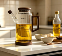 Casserole en verre borosilicate classique, forme cylindrique, haute résistance, anti-humidité, compatible lave-vaisselle, écologique