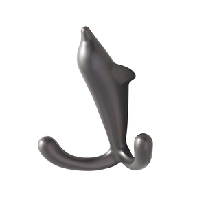 Jiufa Dolphin Shape <b>Wall</b> Hook Gold Black Matte Finish Garment Hook For Entryway Doorway Use - Product Image 5
