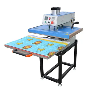 Practical 40x60cm jersey label sublimation machine 2 station thermal printer for cotton polyester adverting T-shirt