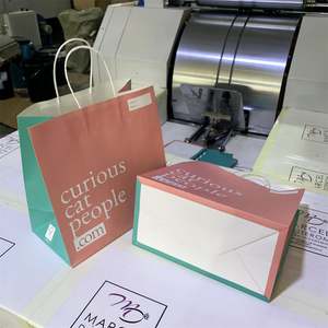 Sacs en papier kraft écologiques personnalisés KM pour bijoux, montres, parfums, promotions alimentaires, supermarchés - Product Image 3