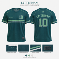 Camiseta de Fútbol Edición Fan, Cuello en V, Manga Corta, Transpirable, Secado Rápido, Anti-UV, 100% Poliéster, Unisex, Corte Holgado, Impresión Digital Personalizada
