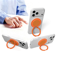 Support de téléphone magnétique pliable en aluminium avec logo laser personnalisé, antichoc, double usage bureau/voiture, cadeau d'affaires