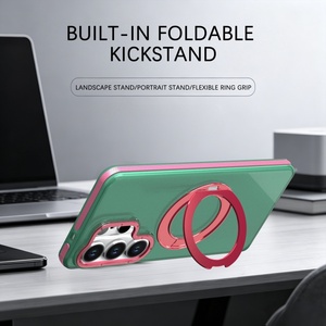 Funda Magnética Mate de Alta Calidad para Teléfono Samsung S26 S22 S23 S24 S25 Ultra Plus FE con 360 °   Funda a prueba de golpes con soporte de anillo metálico - Product Image 5