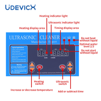 Pencuci Ultrasonik Listrik Baru 1.3L 60W Stainless Steel dengan Pemanas dan Timer untuk Penggunaan Industri, Perhiasan, Jam Tangan, Kacamata