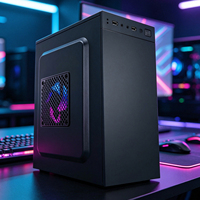 Gabinete Micro ATX Meway Mesh Front con Ventilador RGB, Mini Torre de Acero SPCC, Compatible con Fuente de Alimentación ATX, para Gaming y Oficina, Personalizable, en Stock