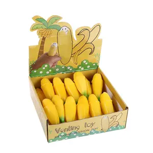 Venta al por mayor regalos promocionales juguetes de alivio del estrés de alta calidad Banana Squeeze Fidget Banana Toy