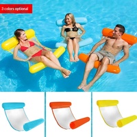 Hamac flottant gonflable, canapé aquatique, lit flottant pliable, chaise longue d'été avec dossier, chaise longue flottante pour fêtes au bord de la piscine