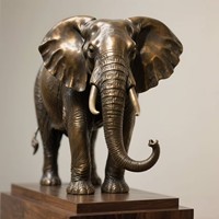 Grande sculpture d'animal en laiton coulé durable pour l'extérieur, panthère noire, léopard, avec couleurs personnalisées et options personnalisables