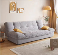 Canapé-lit en tissu Yunduo, pliable, modulaire, double usage, salon, petit appartement, nouveau modèle moderne 2025, trois places, droit, bois crème