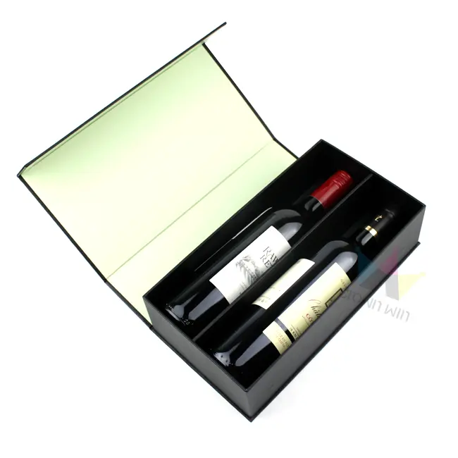 Thiết Kế Mới Tùy Chỉnh BoIte A Vin Cajas Para Vino Botella Quà Tặng Chai Tông Hộp Rượu Vang Cho Gói