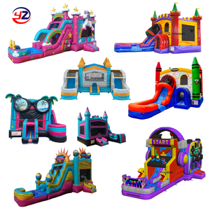 Château gonflable commercial en PVC avec toboggan et souffleur, aire de jeux pour l'éveil et le divertissement - Product Image 3