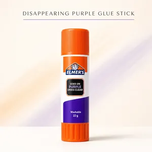 Barra de Pegamento Multiusos, Pegamento Escolar Morado Desvanecible, Lavable, Seguro y No Tóxico para Fotos, Cartulina y Papelería - Product Image 1