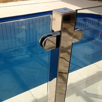 DF 304 coin réglable pour balcon verre pince en acier inoxydable garde-corps carré pilier fente tuyau connecteur singapour