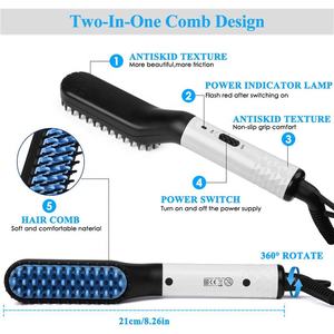 Electric Hair Comb <strong>Beard</strong> <strong>Brush</strong> Hair Straightener for Home Use Permanent Best Hair Straightening Straightener <strong>Brush</strong> - Product Image 2