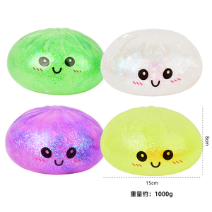 Juguete Antiestrés de 15 cm con Forma de Bollo de Vapor Simulado, con Brillo y Expresión Facial, de Rebote Rápido - Product Image 2