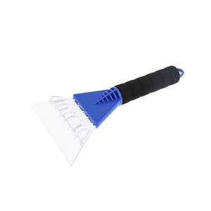 Ice Scraper Plastic Blue EVA Handle Car Snow Removal Tool - Product Image 1