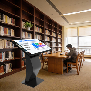 Kiosque en libre-service à écran <span class=keywords><strong>tactile</strong></span> capacitif de 32'' et 43'', affichage numérique LCD, résolution 4K, construction en métal et verre pour centre commercial - Product Image 1