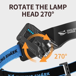 Smiling Shark Headlamp Rechargeable <b>LED</b> <b>Motion</b> <b>Sensor</b> Outdoor <b>Lighting</b> - Product Image 5