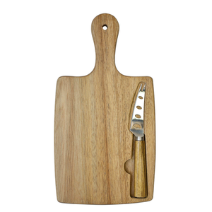 Plateau à fromage et ensemble de couteaux en bois d'acacia en gros |   Planche à découper portable avec poignée, boîte cadeau, plateau de charcuterie pour la cuisine - Product Image 3