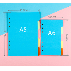 Planificateur A5 A6 <span class=keywords><strong>A7</strong></span> avec logo personnalisé, classeur à 6 anneaux, diviseurs d'index, organisateur pour l'école et le bureau, boîte d'emballage promotionnelle pour cadeaux - Product Image 3