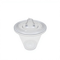 Couvre-dômes en PET cristal Kingstar 90 mm avec découpes pré-creusées en X pour pailles, pour gobelets Boba en forme de U
