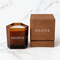 Vases à bougies en gros, directement de l'usine, vases à bougies vides de luxe uniques de 300 ml, couleur violette, pour la fabrication de bougies, avec boîte personnalisée