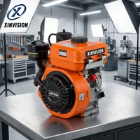 Industrieller 168F Dieselmotor 196cc 4-Takt OHV Horizontalwelle für Betonrüttler, Generator und Baumaschinen