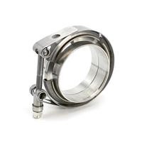 Colliers de serrage pour échappement robustes de 1,5 pouce en acier inoxydable, collier de serrage en V et brides, finition lissée, collier de serrage en V pour voitures universelles