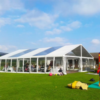 500-800 personnes luxe mariage événement tente coupe-vent énorme cadre en aluminium église tente blanc clair PVC désherbage tente fête de mariage