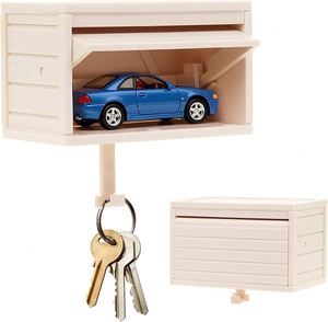 <b>Car</b> Garage Key Holder with Opening Door 5 Colors ABS Square Shape Portable High Quality Keychain <b>Ornament</b> Decoration - Product Image 1
