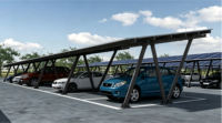 Abri solaires intégrés pour stations de recharge de véhicules électriques Structure photovoltaïque en alliage d'aluminium haute résistance