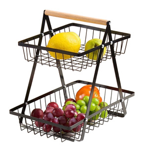 Cesta de Frutas Metálica Desmontable de Doble Capa, Tipo Triángulo, Moderna y Sencilla, para Almacenamiento en la Cocina, Cesta para Guardar Aperitivos - Product Image 5
