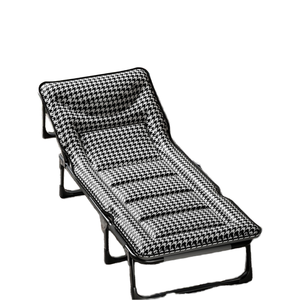 Modern Design Lightweight Outdoor Deck Adjustable <b>Folding</b> <b>Bed</b> Collapsible Steel Frame Cot for <b>Camping</b> Bathroom & Hospital Use Mo - Product Image 5