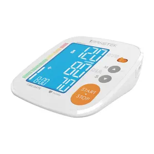 TRANSTEK Bluetooth ücretsiz APP büyük beyaz aydınlatmalı ekran dijital kan basıncı makinesi bp monitör kol tipi tansiyon aleti