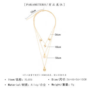 Creative <b>Choker</b> Simple Coconut Tree <b>Shell</b> Multi-layer Necklace Women's Accessories - Product Image 4