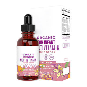Oem Odm Hete Verkoop Organische Multivitamine Vloeibare Druppels Baby Kinderen Vloeibare Multivitamine En Minerale Supplementen Ondersteunt Immuunsysteem - Product Image 1
