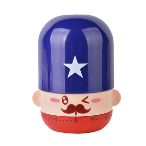 Creative Little Soldier Timer 60 Min Countdown Touch Control Kitchen Timer With Cute Cartoon Design - Product Image 1