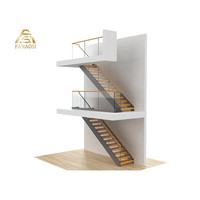 Escalier suspendu en structure acier invisible, module personnalisé, marches flottantes