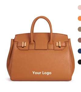 Bolso de Mano de Cuero PU de Diseño Personalizado para Mujer, Bolso de Mano Vegetariano con Asa Superior, Estilo Clásico de Lichi, Bolso de Lujo para Mujer - Product Image 1