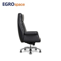 Fauteuil de bureau de direction en cuir de luxe EGROspace, pivotant, en bois, pour réception, vente en gros d'usine
