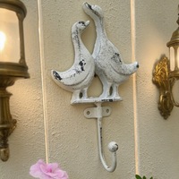Crochets en fonte de fer forgé en forme de canard, créatifs et mignons, porte-manteaux robustes et durables pour maisons, jardins, hôtels, patios