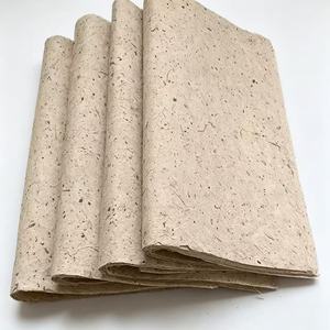 Natural <b>Handmade</b> Mulberry Bark <b>Paper</b> With Rough Textured Surface For Floral Bouquet Wrapping And Luxury Gift Box Packaging - Product Image 2
