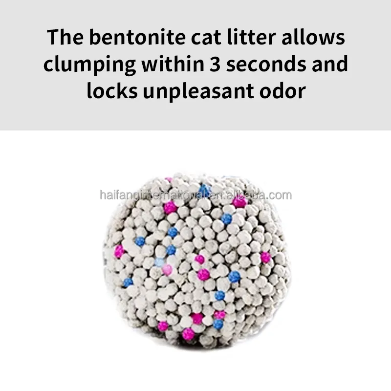Kediler ve köpekler için süper topaklanmayan kedi kumu 1-3mm doğal toprak bentonit kedi kumu çöp