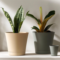 Pots à fleurs modernes légers en plastique PP résistant aux UV, pour l'intérieur et l'extérieur, pour la maison, le jardin, pots décoratifs pour fleurs et herbes