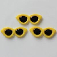 Cabochons en résine Kawaii de 42 mm, forme lunettes de soleil, à dos plat, breloques pour slime, accessoires pour loisirs créatifs DIY