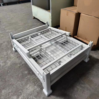 Palette en acier ventilée, anti-rouille, pliable, en treillis métallique, pour entrepôt, garantie de qualité Yougu, en stock et livraison rapide