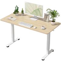 Bureau électrique sur mesure à hauteur réglable avec double moteur, table d'ordinateur intelligente blanche pour bureau à domicile