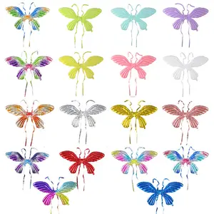 Balon film aluminium dekorasi punggung sayap kupu-kupu terlaris 2023 balon foil mainan liburan anak-anak Ulang Tahun sayap malaikat